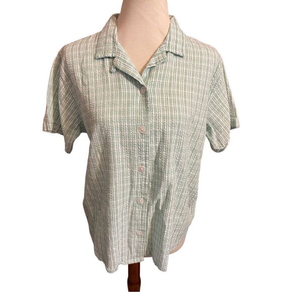 Shenanigans Women’s Vintage 80’s/90’s Checkered Green & White 100% Cotton Short - Picture 2 of 10